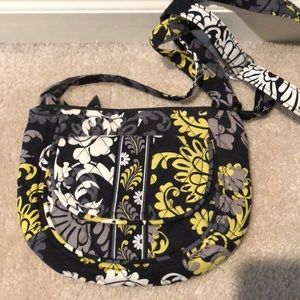 Vera Bradley black, white, green Crossbody